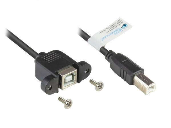 Alcasa 2511-03EB USB кабель 0,3 m 2.0 USB B Черный