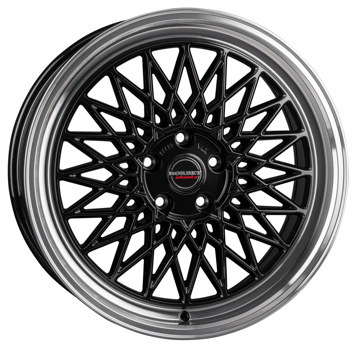 Колесный диск литой Borbet B black rim polished 8.5x19 ET45 - LK5/112 ML66.5