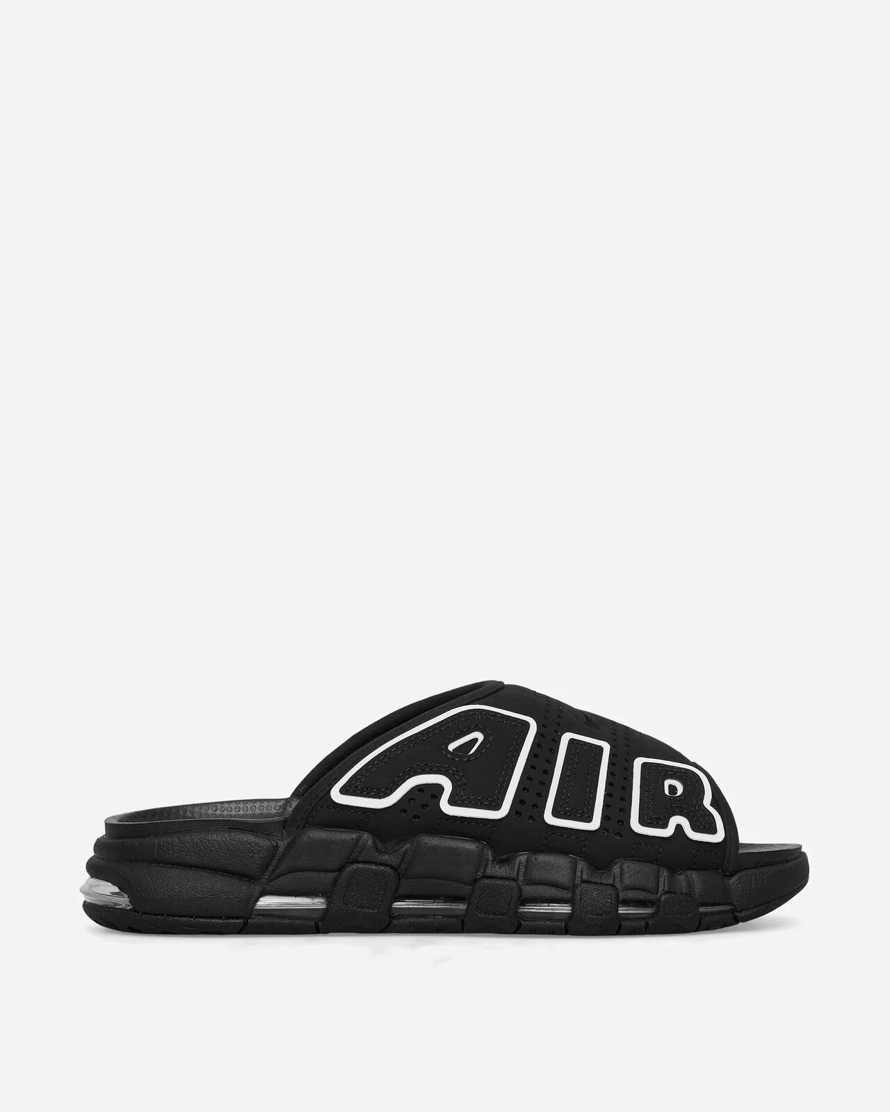 Air More Uptempo Slides Black