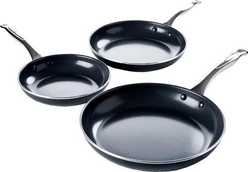 GreenPan Brussels Ceramic Frying Pan Set 20cm + 24cm + 28cm