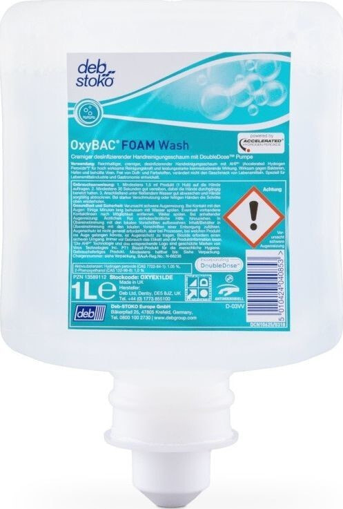DEB Oxybac Foam Wash Антибактериальное мыло для рук 1000 мл