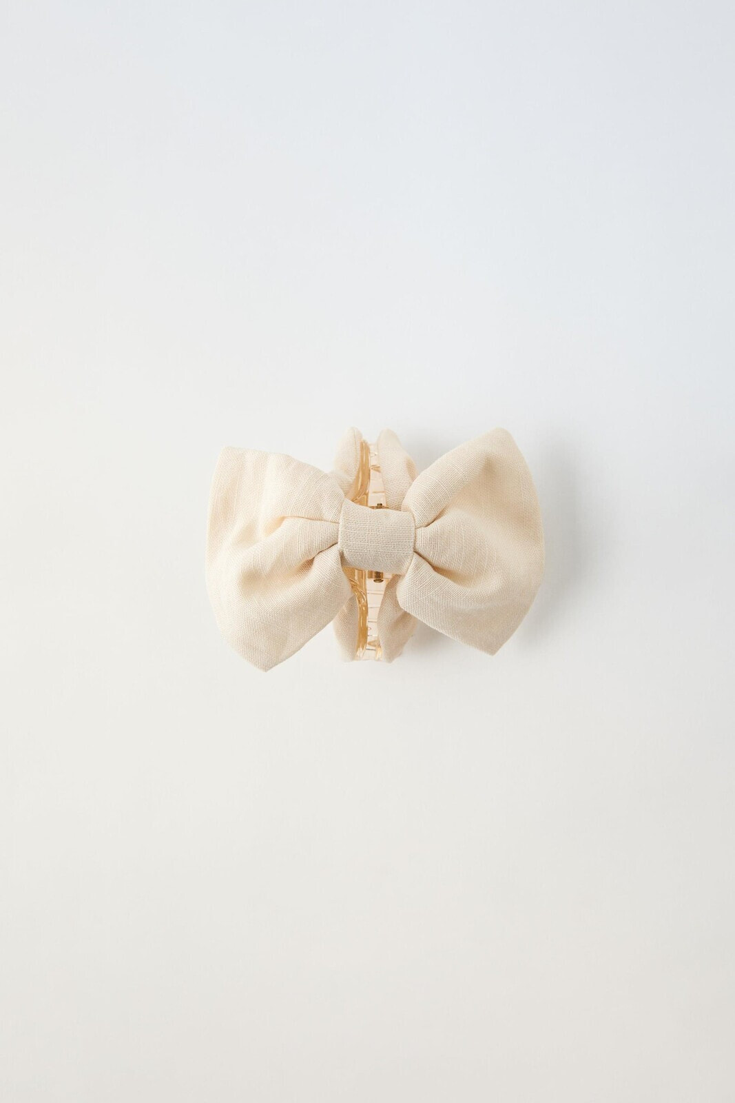 Hair clip with linen blend bow