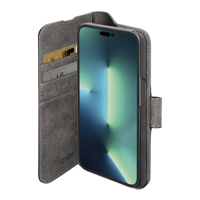 SBS Wallet Stand für iPhone 14 Pro schwarz