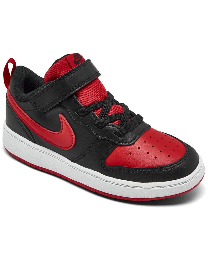 Nike toddler Court Borough Low 2 Adjustable Strap Closure Casual Sneakers from Finish Line