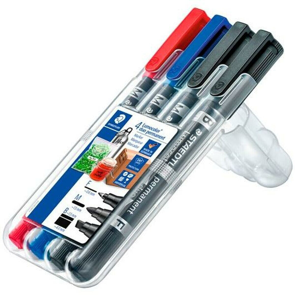 Набор маркеров Staedtler 348-SWP4 постоянный Двойной Разноцветный (4 штук) (Пересмотрено A)