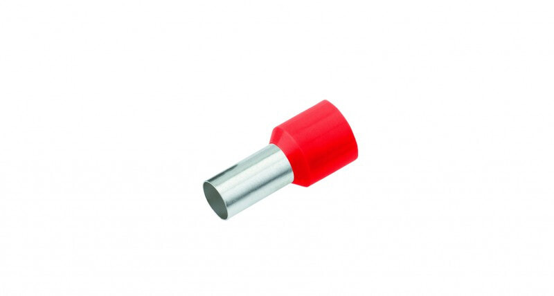 182249 - Pin terminal - Copper - Straight - Red - Tin-plated copper - Polypropylene (PP)