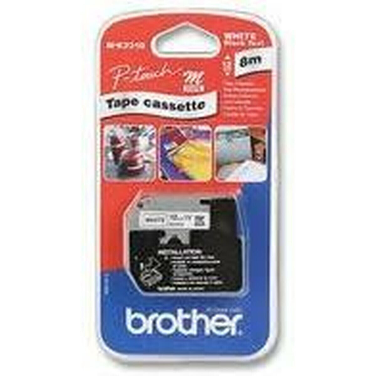 Laminated Tape for Labelling Machines Brother M-K231B Black Black/White 12 mm