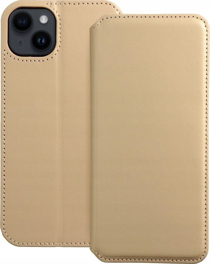 Kabura DUAL POCKET Book do IPHONE 16 Plus złoty