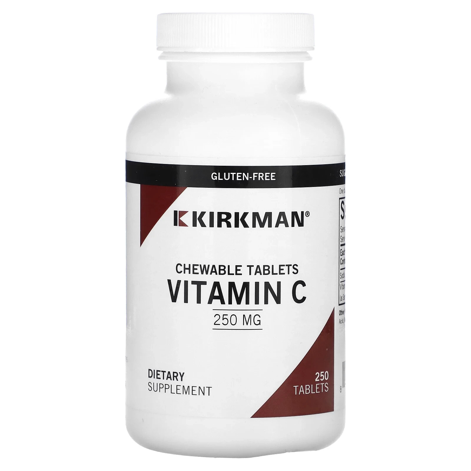 Kirkman Labs, Витамин C в жевательной форме, 250 мг, 250 таблеток