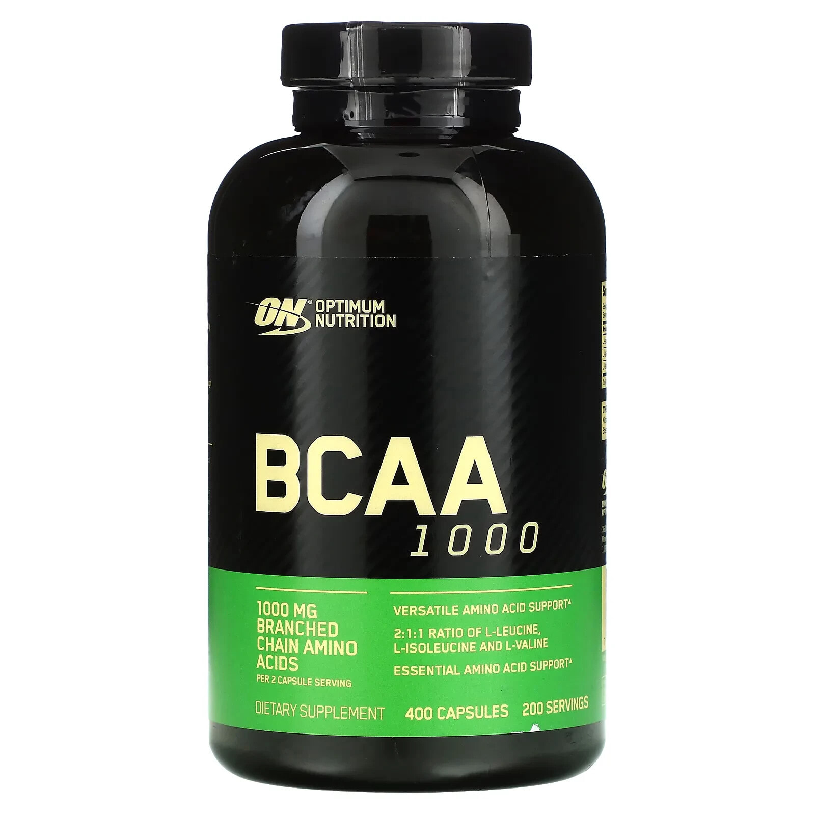 BCAA 1000, 1,000 mg, 200 Capsules (500 mg per Capsule)
