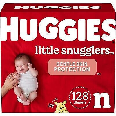 Huggies Little Snugglers Diapers Giant Pack - Size Newborn (128ct)