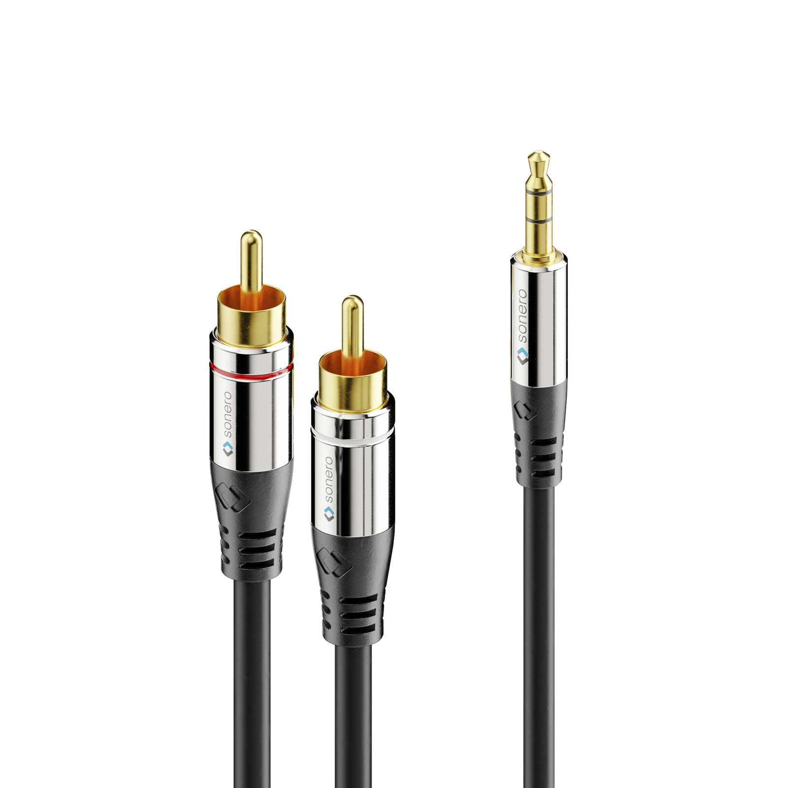 Sonero S-AC600-150 - 3.5mm - Male - 2 x RCA - Male - 15 m - Black