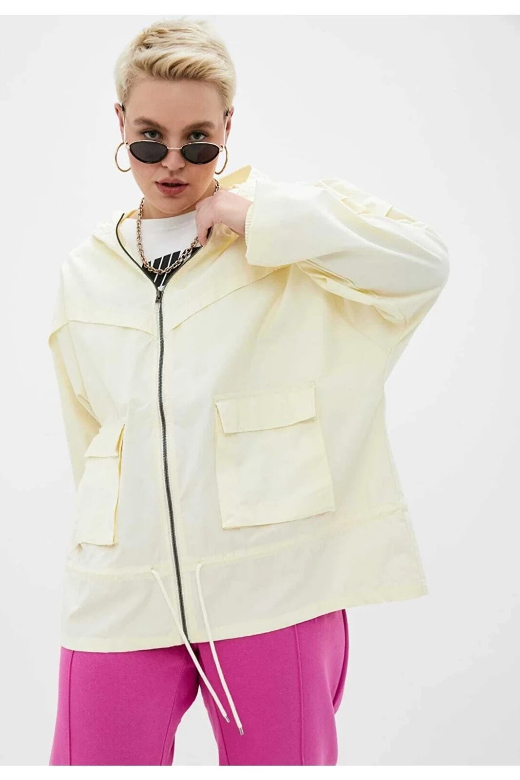 Sportswear Icon Clash Windrunner Canvas Kadın Ceket (ower Size )