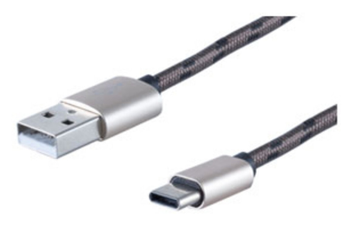 S-Conn 14-50077 USB кабель 0,3 m USB 2.0 USB A USB C Коричневый