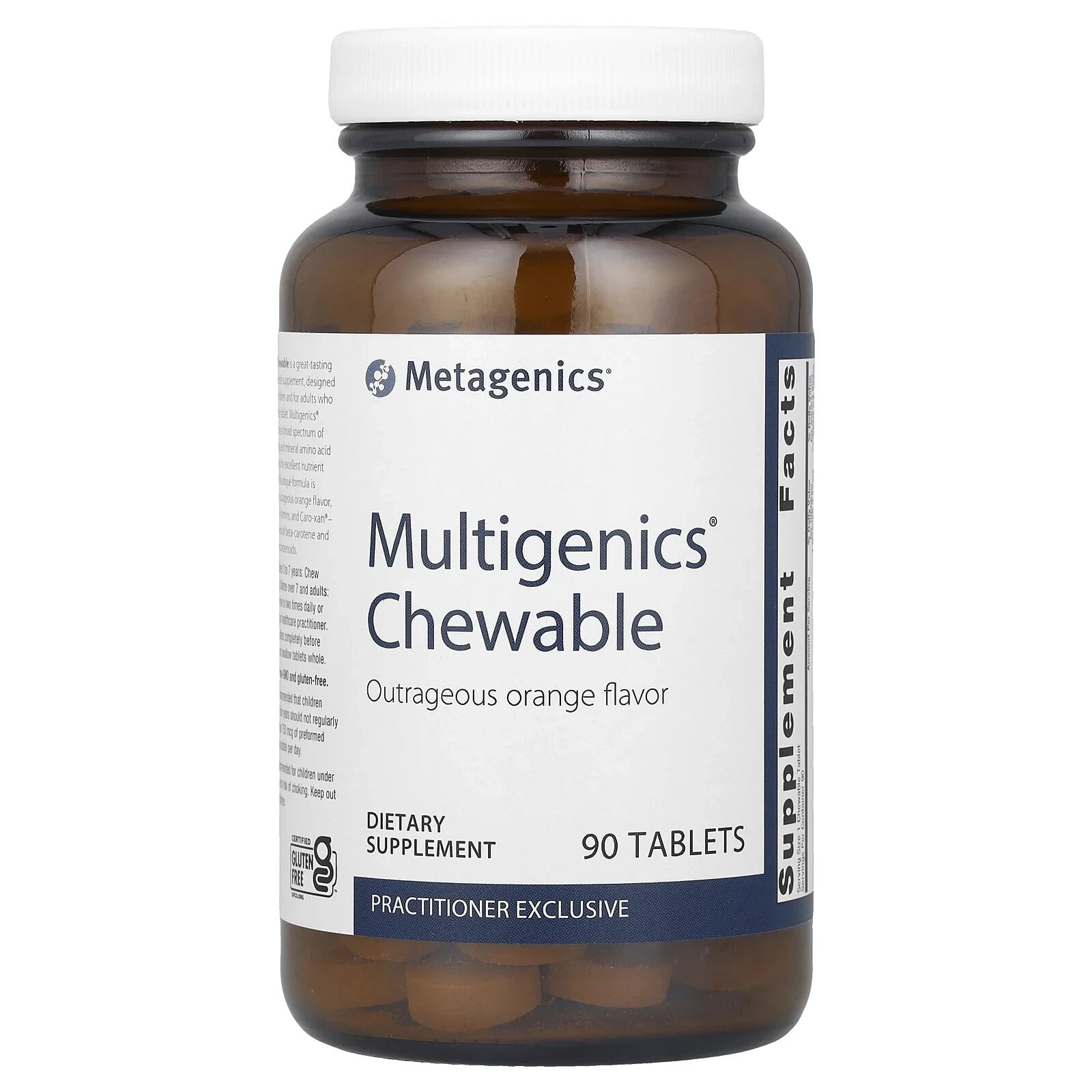 Multigenics® Chewable, Orange, 90 Tablets