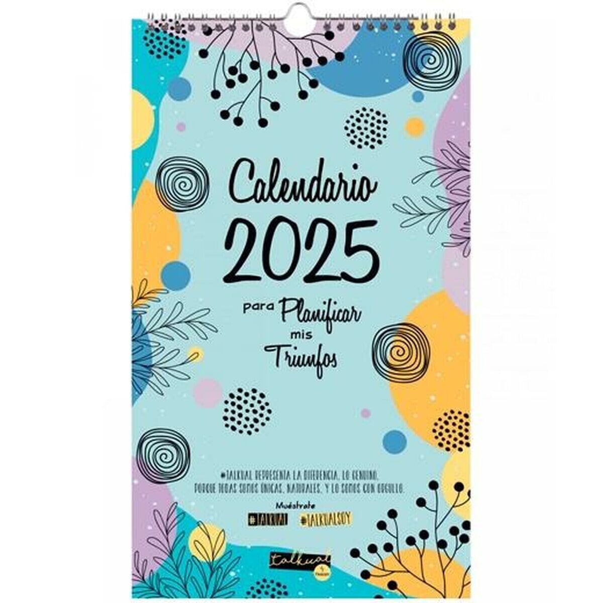 Wall calendar Finocam TALKUAL White Paper 2025 21 x 36 cm