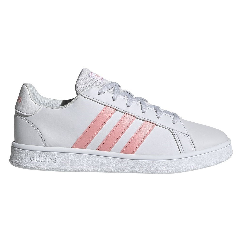 Adidas grand court k sale pink