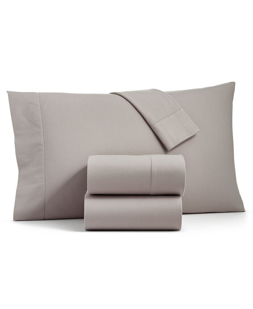 Charter Club sleep Luxe Solid Cotton Flannel 4-Pc. Sheet Set, California King, Created for Macy's
