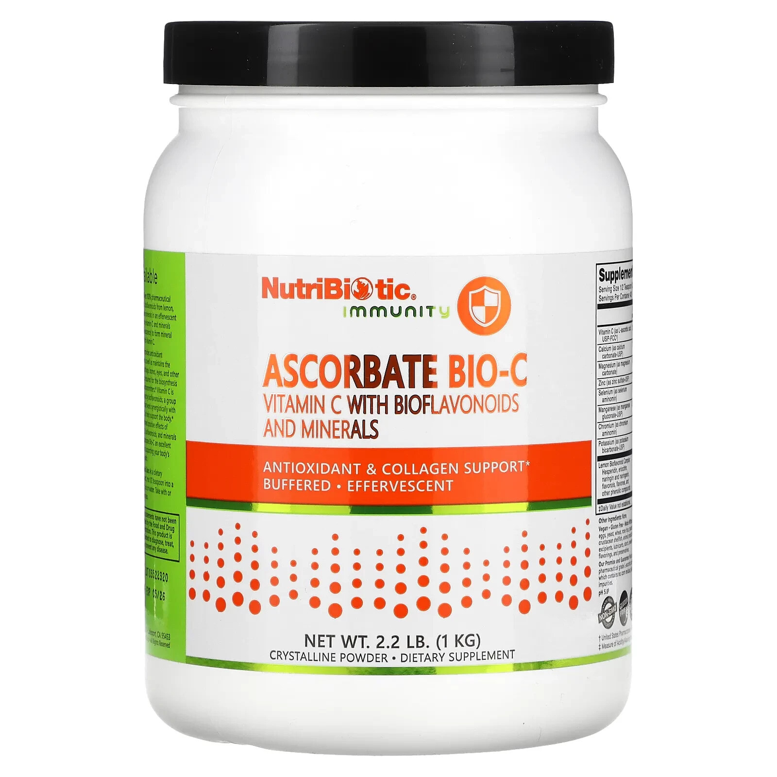 NutriBiotic, Immunity, Ascorbate Bio-C, Vitamin C with Bioflavonoids and Minerals, 16 oz (454 g)