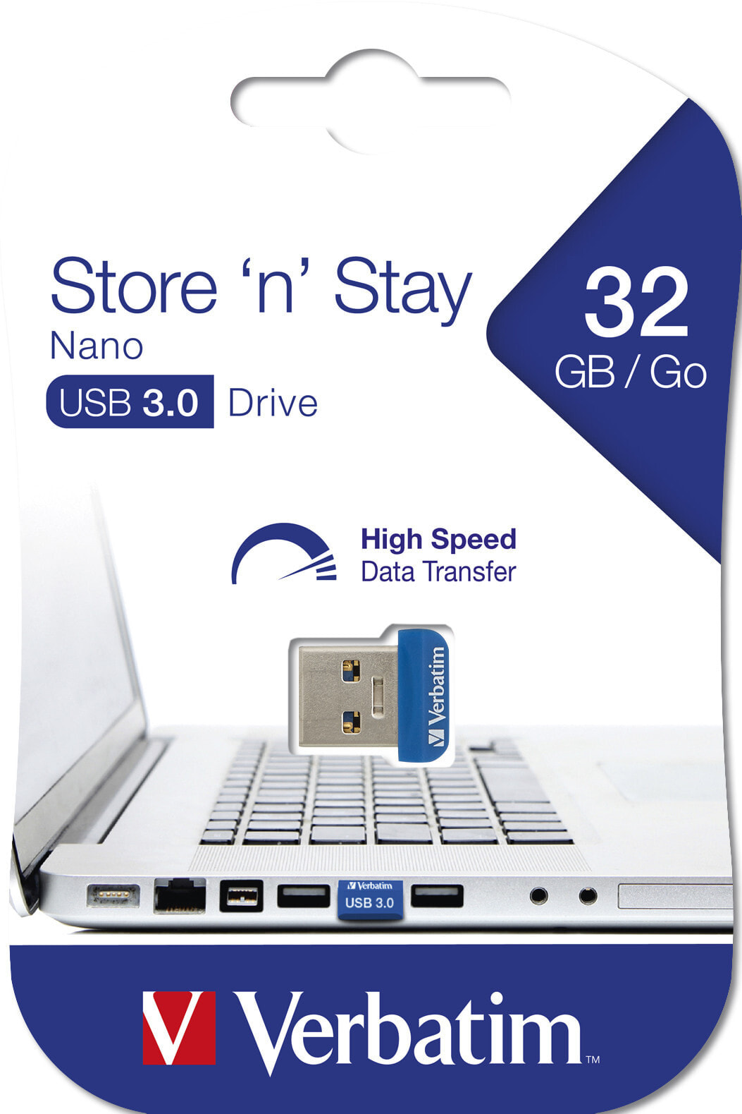 Verbatim Store 'n' Stay Nano USB флеш накопитель 32 GB USB тип-A 3.2 Gen 1 (3.1 Gen 1) Синий 98710