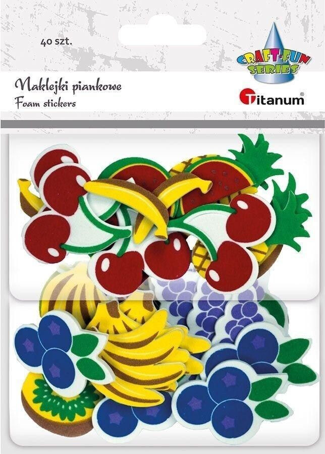 Titanum Naklejki piankowe owoce mix 40szt