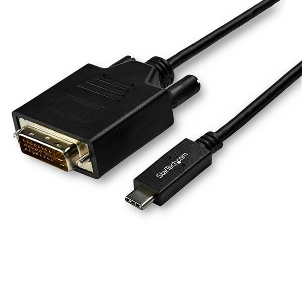 StarTech.com CDP2DVI3MBNL видео кабель адаптер 3 m USB Type-C DVI-D Черный