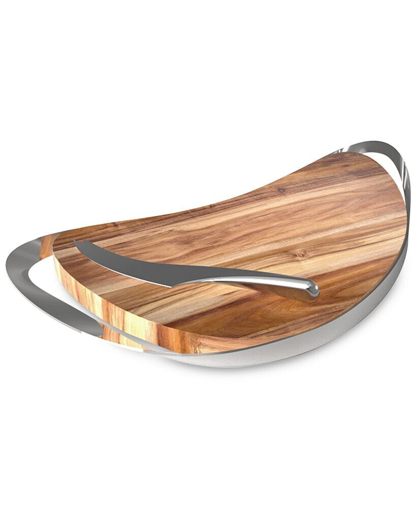 Nambé pulse Cheese Board with Knife