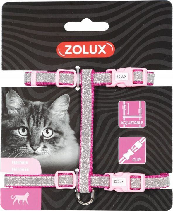 Zolux Adjustable nylon harness SHINY pink color