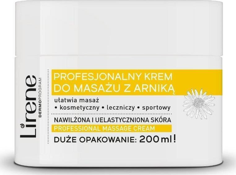Lirene Arnica Massage Cream Массажный крем с экстрактом арники для чувствительной кожи 200 мл