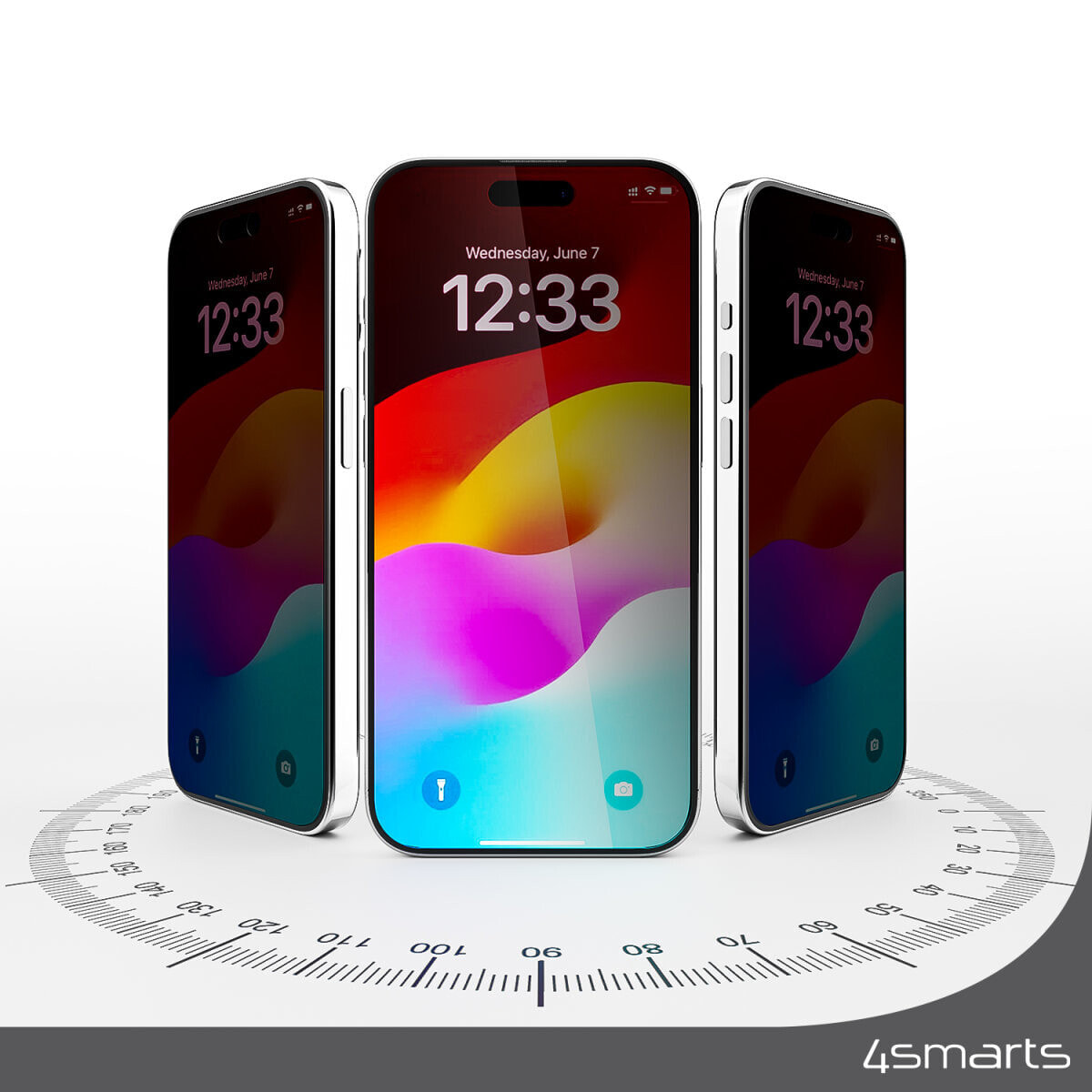 4smarts Second Glass Privacy mit Montagerahmen für Apple iPhone 15