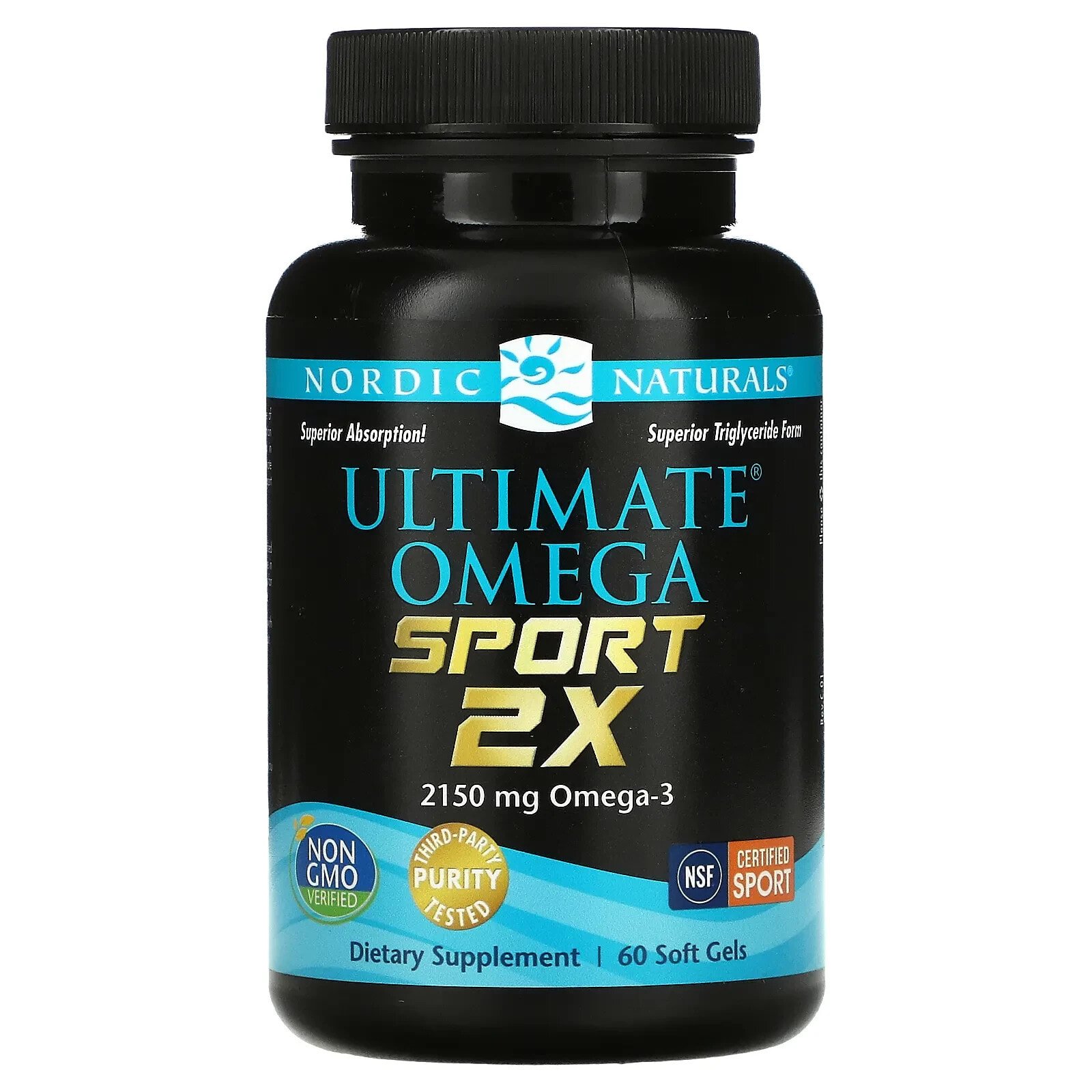 Нордик Натуралс, Ultimate Omega Sport 2x, 1075 мг, 60 мягких таблеток