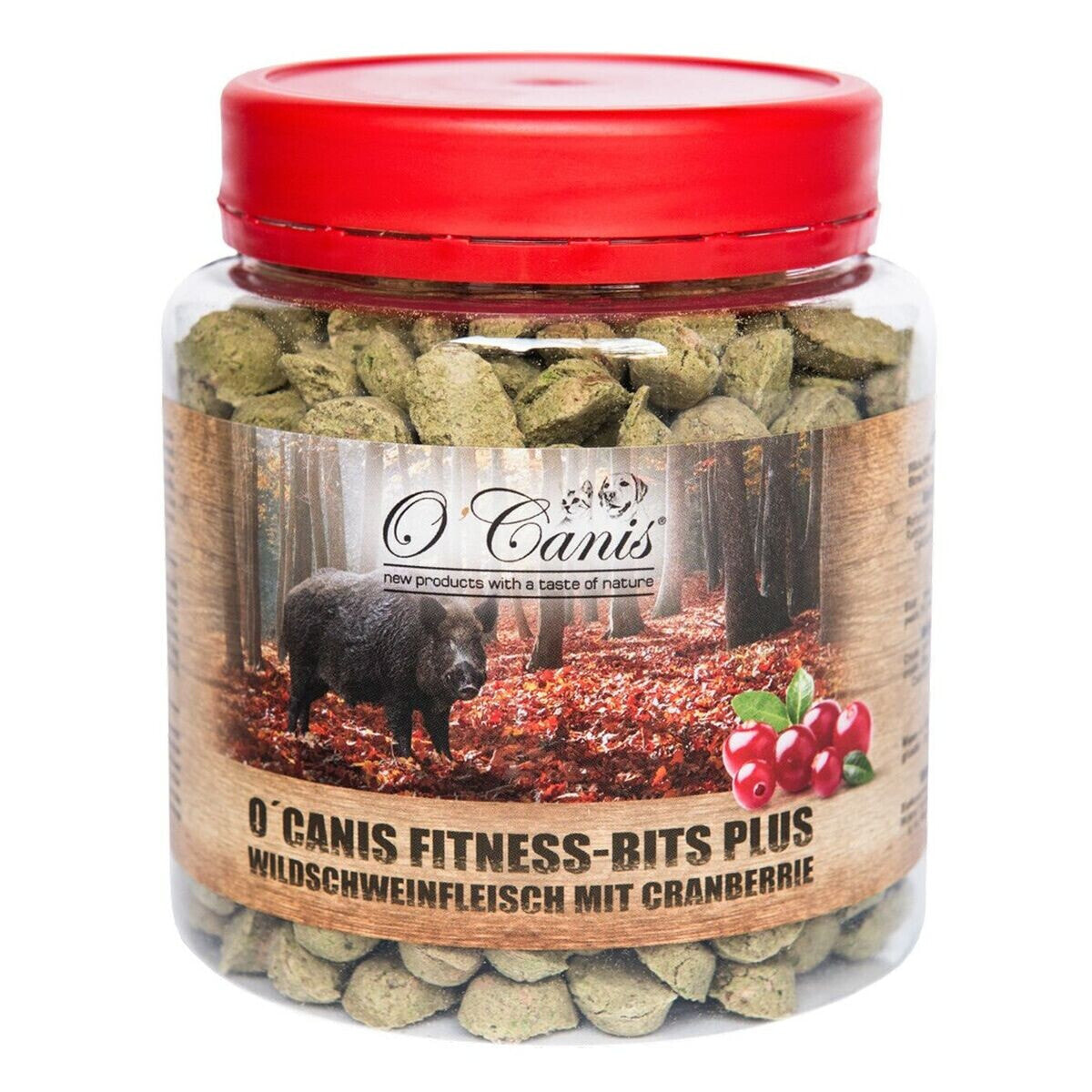 Dog Snack O'canis Fitnes Bits plus Blueberry Potatoes Wild Boar Pear 300 g
