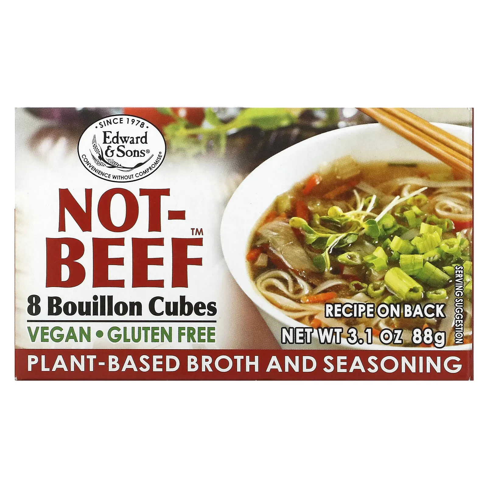 Not-Beef Bouillon Cubes, 8 Cubes, 3.1 oz (88 g)