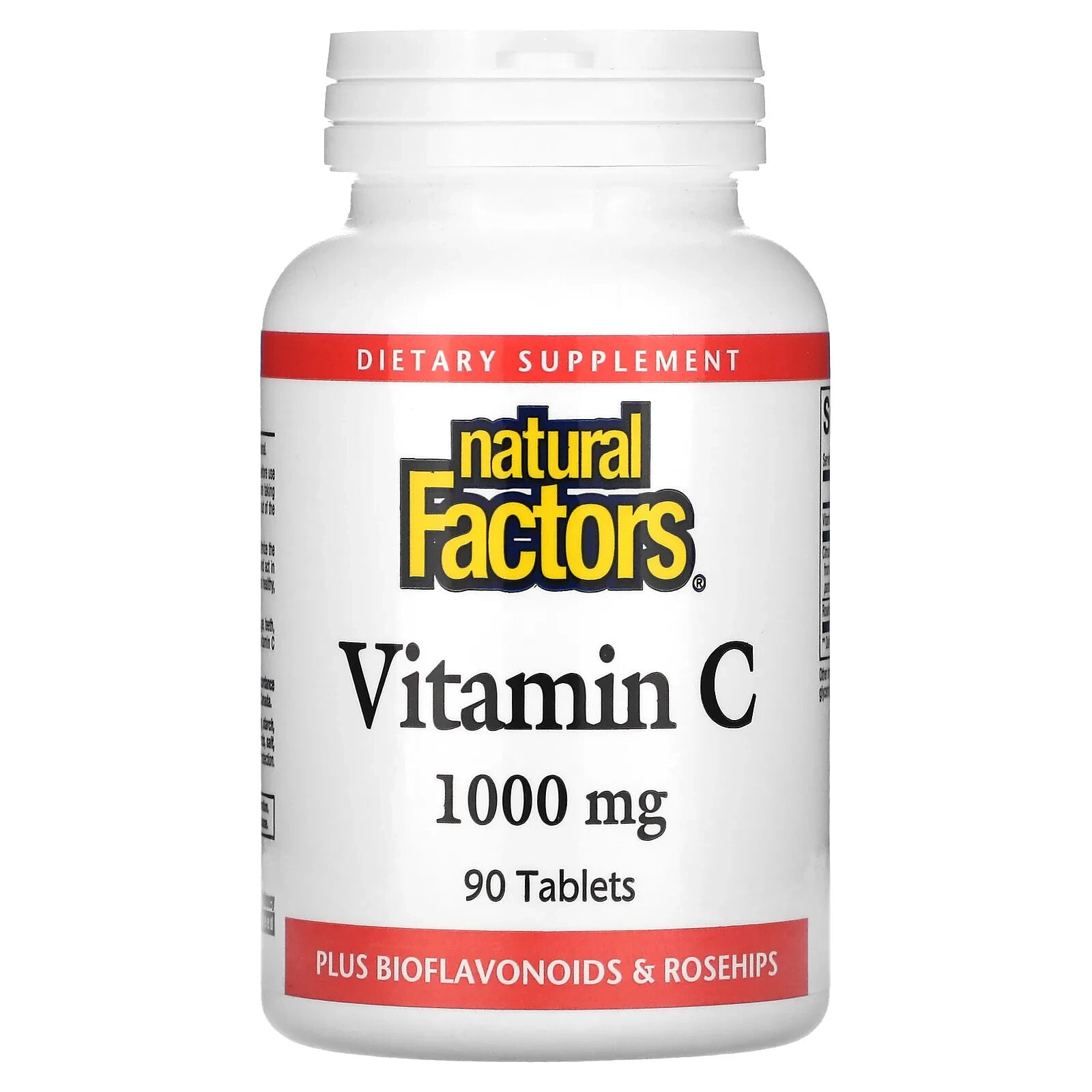 Vitamin C, Plus Bioflavonoids & Rosehips, 1,000 mg, 90 Tablets