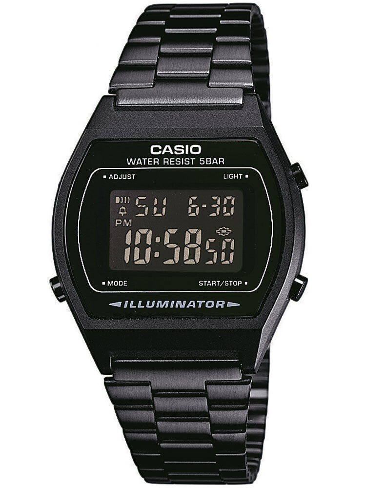 Мужские наручные электронные часы с черным браслетом CASIO B640WB-1BEF Collection 35mm 5 ATM
