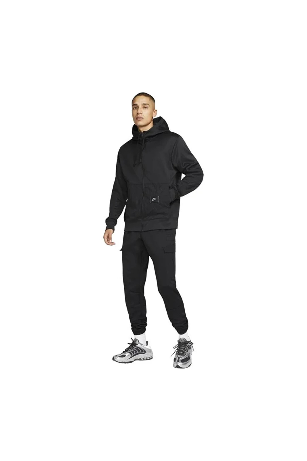 DO2632-010 Sportswear Dri-Fit Sport Utility Pack Fleece Full-Zip Hoodie Erkek Siyah Sweatshirt