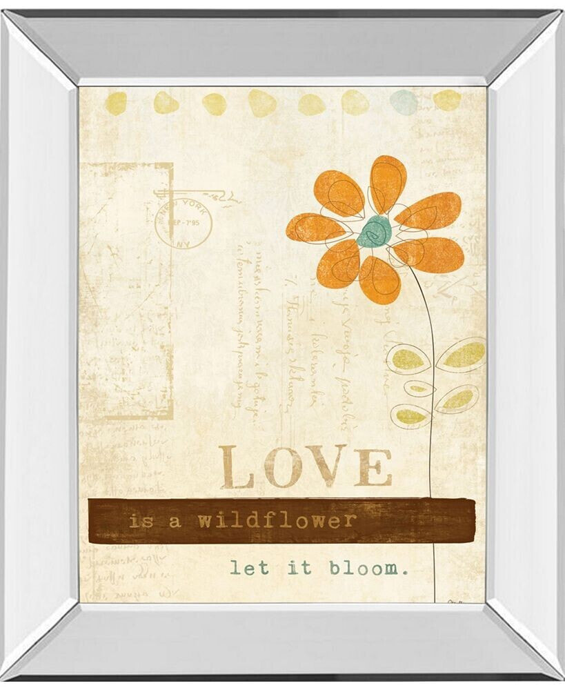 Classy Art let Love Bloom by Mollie B Mirror Framed Print Wall Art, 22