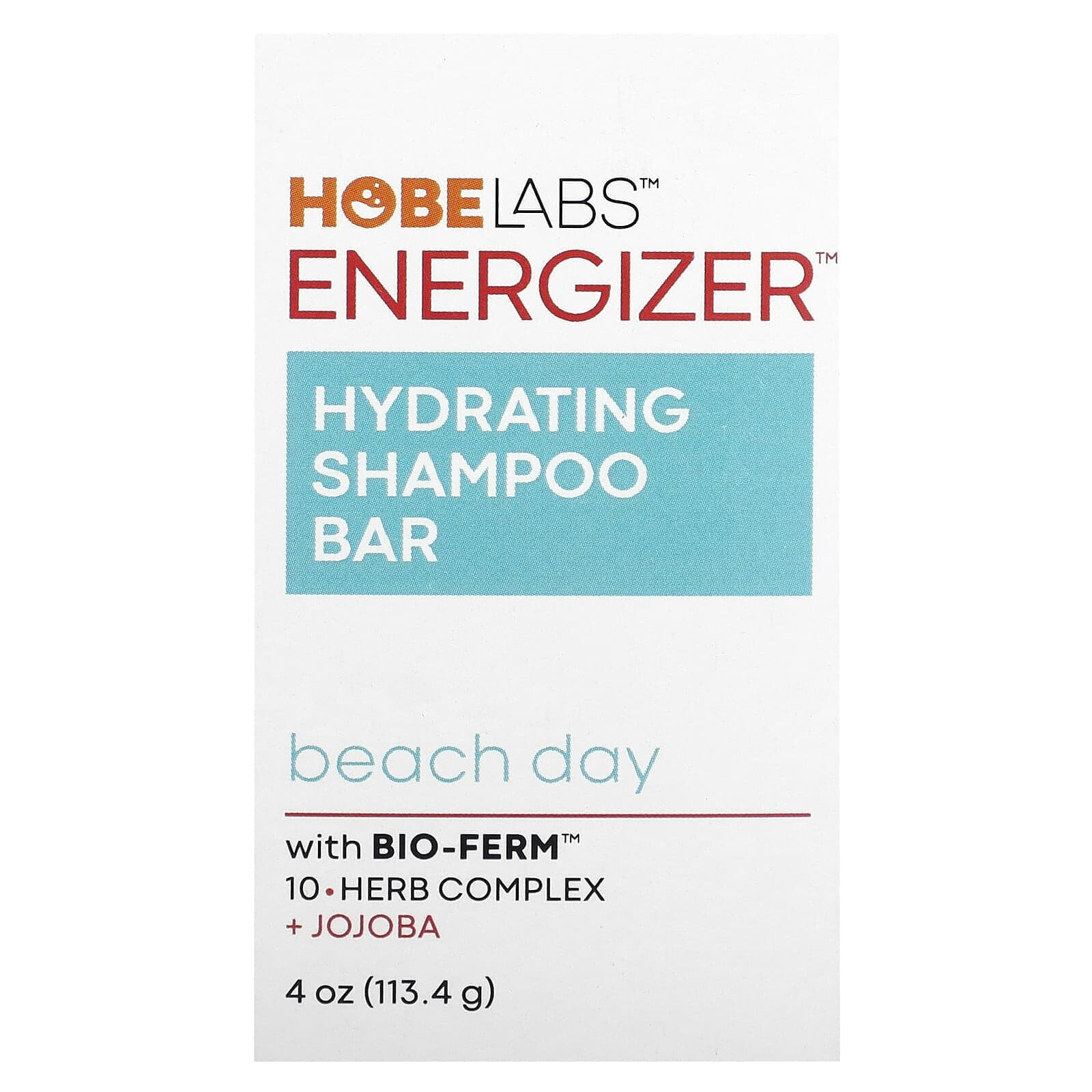 Hobe Labs, Energizer, увлажняющий мыльный шампунь, Beach Day, 113,4 г (4 унции)