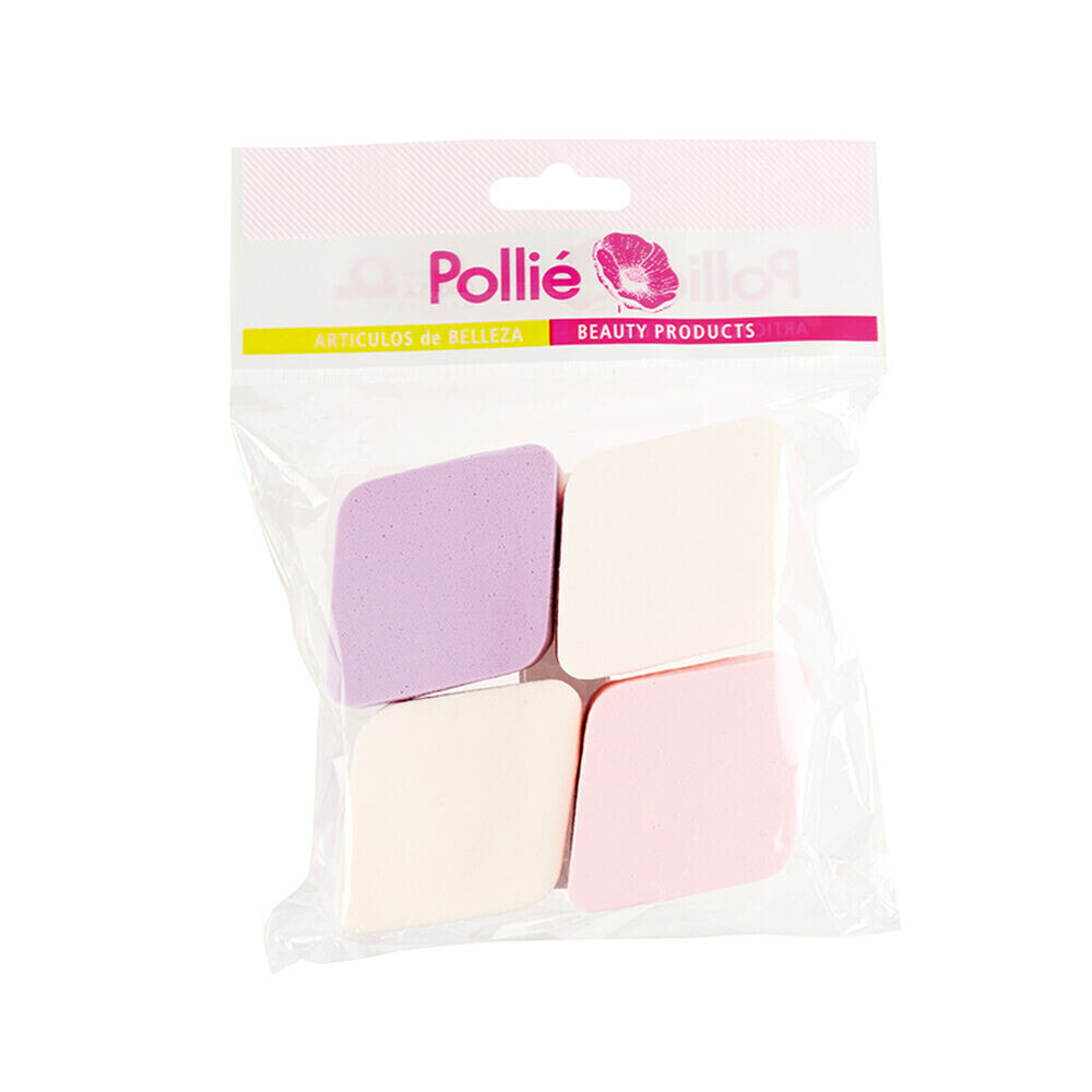 Губка для макияжа Pollié Разноцветный (4 штук)