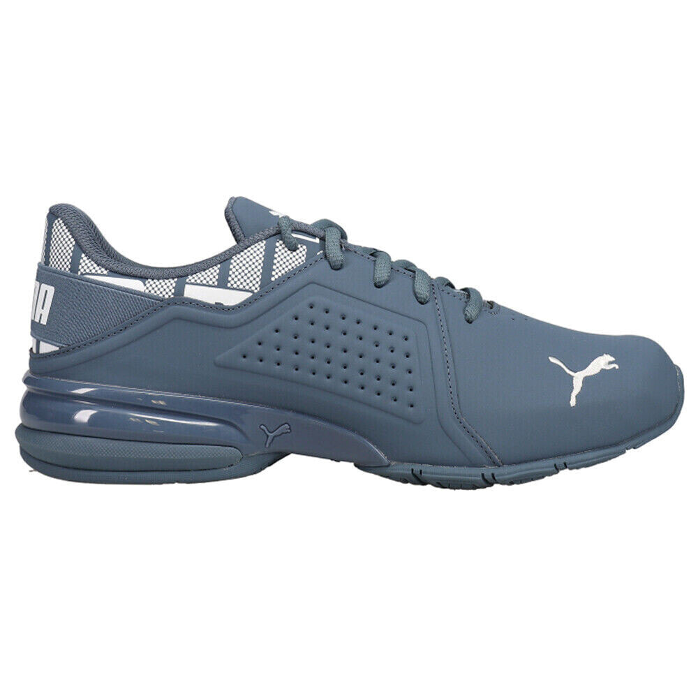 Puma Viz Runner Repeat Perforated Wide Running Mens Blue Sneakers Athletic Shoe