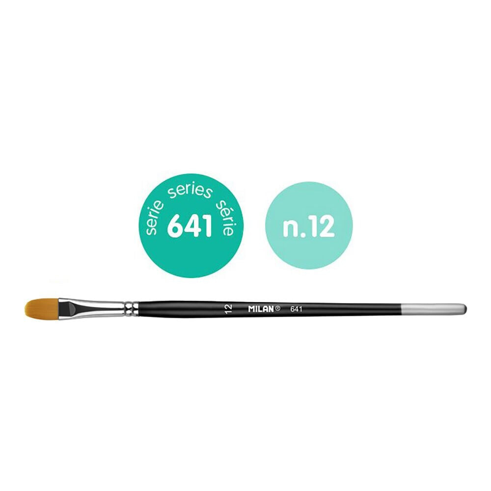 MILAN ´Premium Synthetic´ Cat´S Tongue Paintbrush With Short Handle Series 641 No. 12