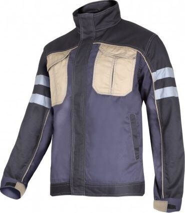 Lahti Pro Sweatshirt Gray-black-beige with reflective stripes S (L4040801)