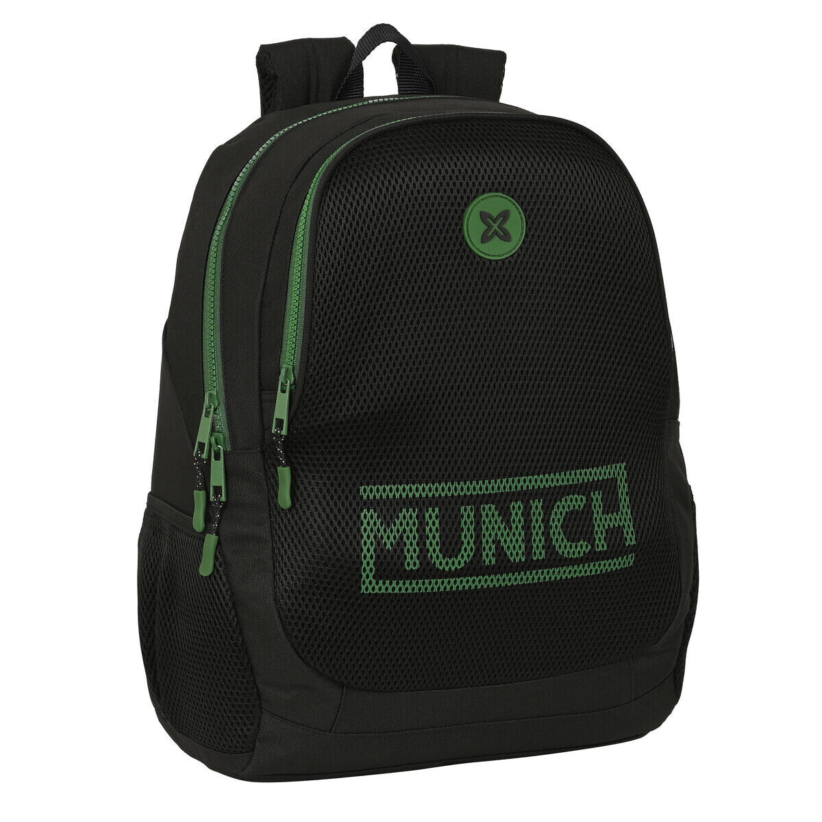 School Bag Munich Caviar Black 32 x 44 x 16 cm
