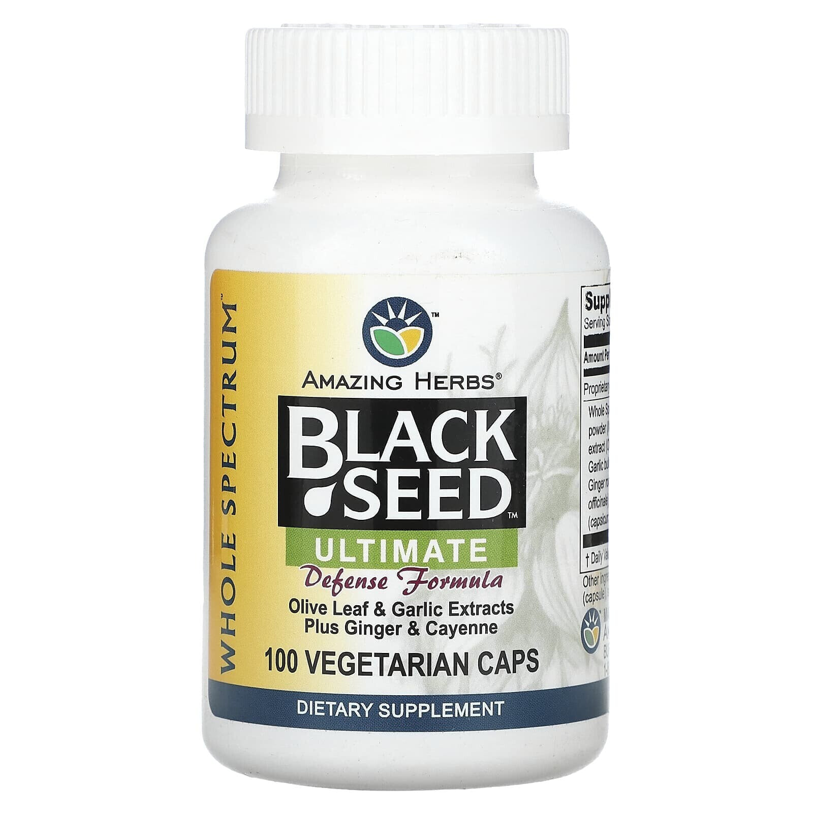 Amazing Herbs, Black Seed, Ultimate Defense Formula, 100 вегетарианских капсул