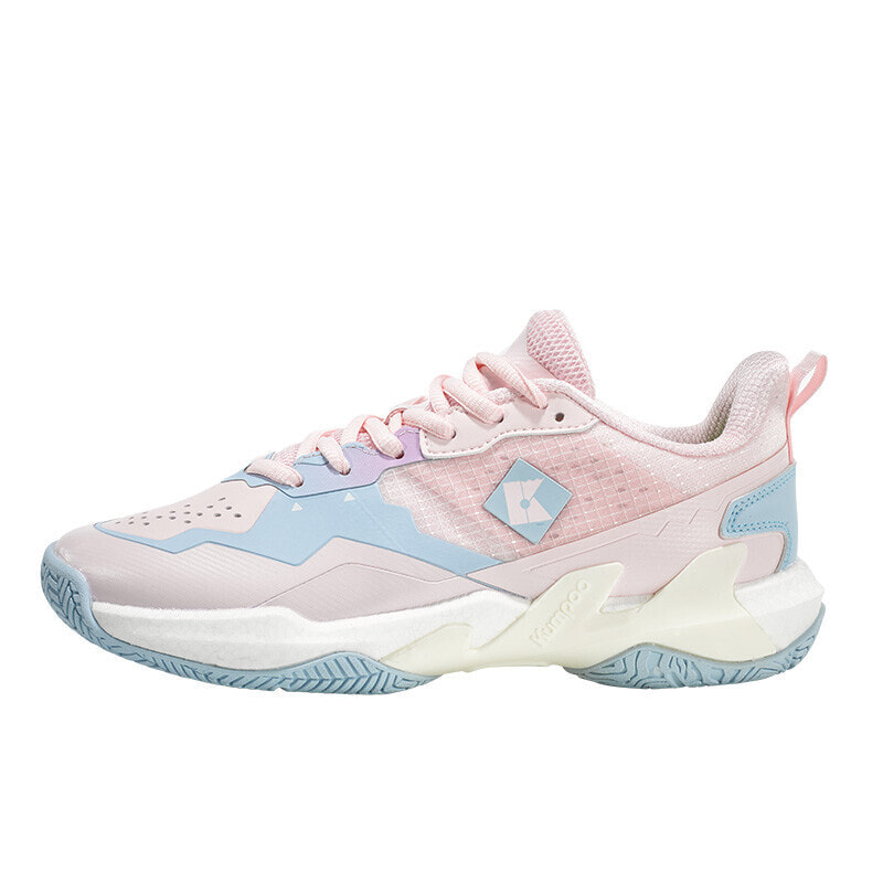 KUMPOO Badminton Shoes Unisex Low-Top Pink/White/Blue