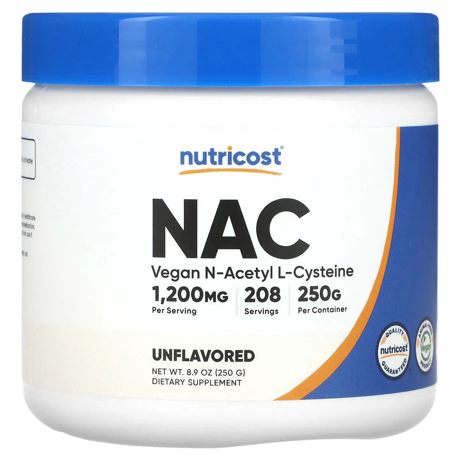 Vegan NAC, Unflavored, 8.9 oz (250 g)