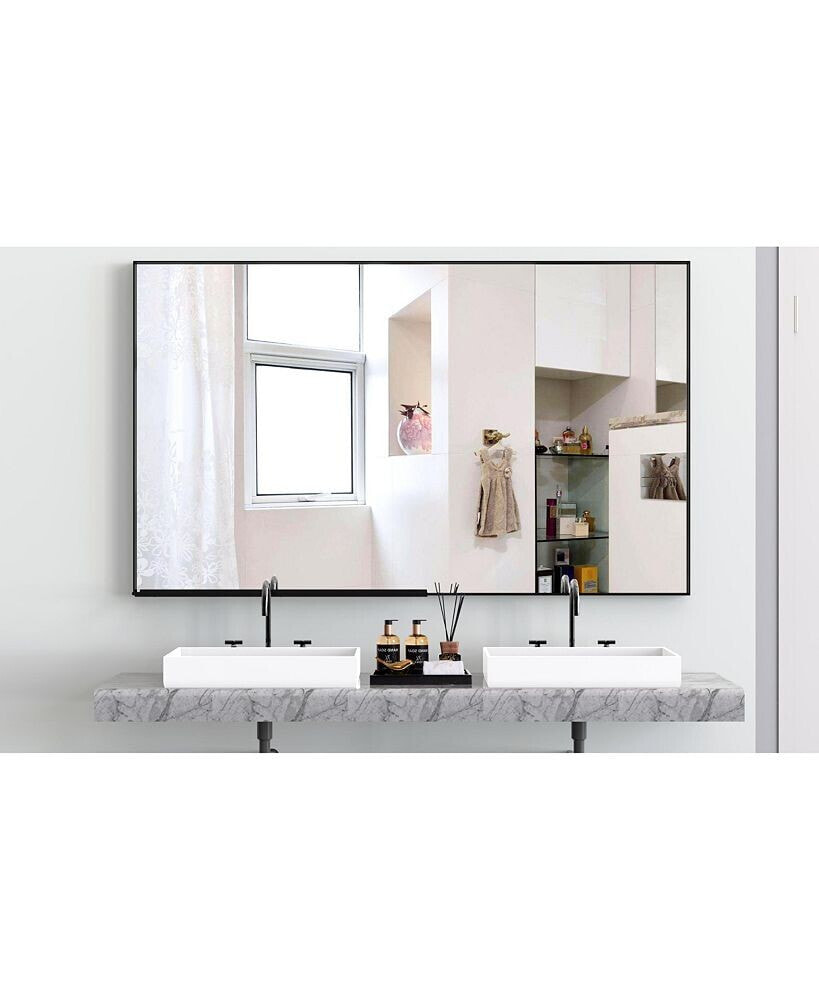 Simplie Fun stunning Oversized Mirror with Removable Tray for Endless Reflections