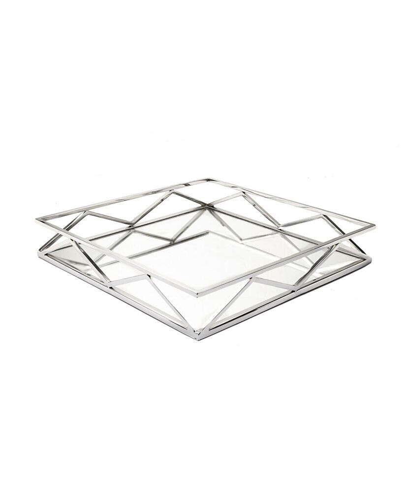 Square mirror shop tray