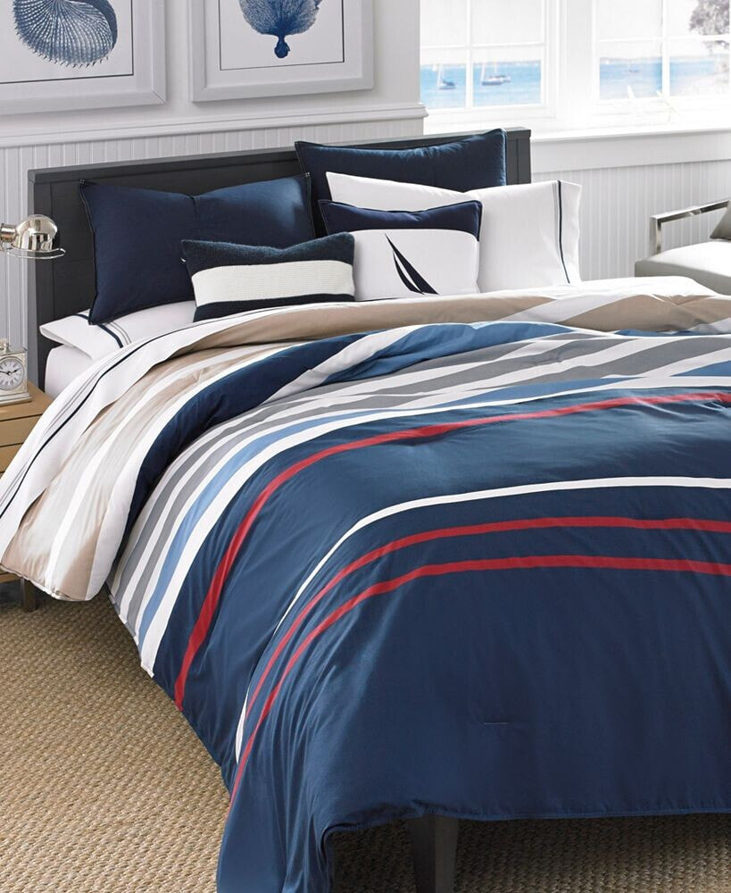 Nautica bradford Reversible 3-Piece Duvet Cover Set, Full/Queen