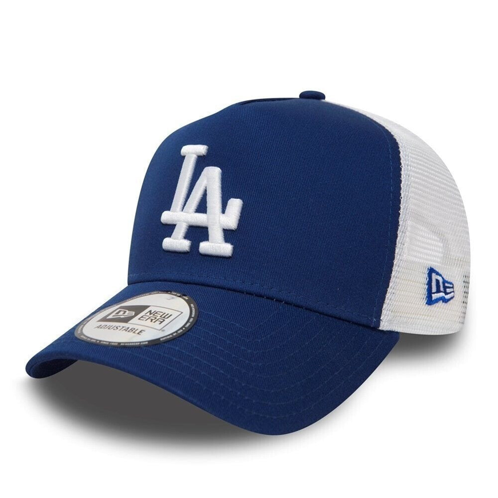 Мужская бейсболка бейсбольная синяя с логотипом с сеткой New Era Clean Trucker LA Dodgers